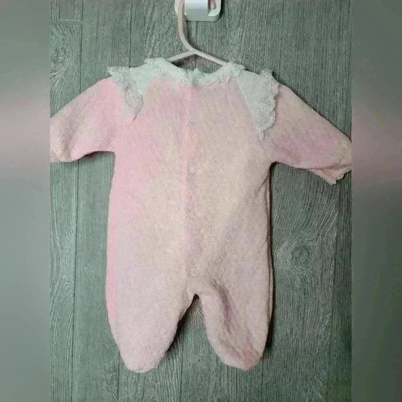 Vintage 90's Baby Grow Baby Pink Sleeper - Picture 5 of 5